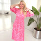 💖Summer Hot Sale: 49% OFF!!💖Women's V-Neck Printed Dress 2