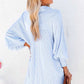 🔥LAST DAY SALE 49% OFF🏆️Mid-length smocked shirt with striped lapel and oversized drawdown sleeves