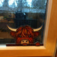 🎄🎅CHRISTMAS LIMITED SALE: ￡7.99!🎁Highland Cow Window Corner Decor🐮