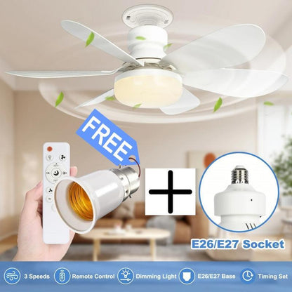⏳LAST DAY SALE 49% OFF🔥SmartBreez™ 40W LED Ceiling Fan Light – 20.5” Ultra-Quiet with Remote 🎯 | E27 + FREE B22 Adapter 🔌 | For Bedroom 😴, Kitchen 👩‍🍳 & Garage 🛠️ – UK Ready! 🇬🇧