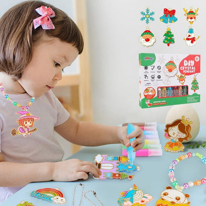 ⏳LAST DAY SALE ONLY ￡6.99!!🎁DIY Crystal Paint Arts and Crafts Set-Create Keychains & Window Art, Non-Toxic Creative Gift