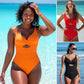 🏖️Last Day Special Price: ONLY ￡9.99!!🩱Women's Solid Ribbed Cutout-Front Shaping Swimsuit👙