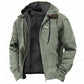 Men's Windproof Outdoor Jacket with Detachable Hood