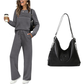 🔥LAST DAY 50% OFF💓Women's Crew Neck Top & Drawstring Pants Set