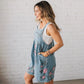 🌸2026 New Fashion🌸 Vintage Floral Printed Denim Jumpsuit