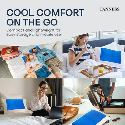 🏆LAST DAY SALE ONLY￡12.99!!❄️ Tanness™ GelCool Sleep Mat – Pressure-Activated Cooling Pillow Pad🌙 | Instant, Long-Lasting Relief from Night Sweats & Overheating | No Electricity • Hypoallergenic • Reusable 💤