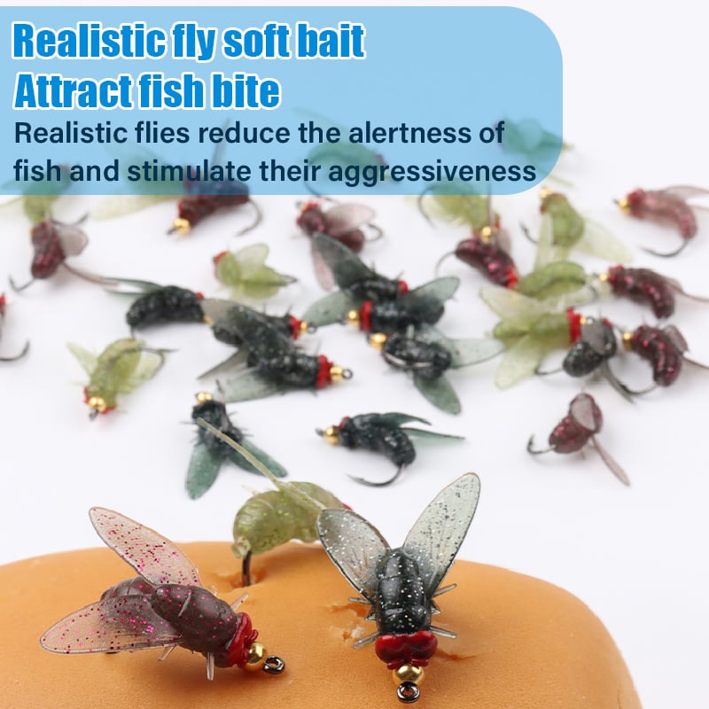 🔥Last Day Promotion 49% OFF🔥 - Simulated Flies Fishing Attractor Bait Hook-6