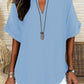 ⏳LAST DAY SALE: ONLY ￡11.99!!✨👚Women's Plain Short Sleeve Blouse, Casual Solid Color Top for Daily Wear