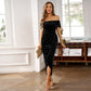 💃Christmas Sale 49% OFF🎉Women's Elegant Off The Shoulder Ruched Dress
