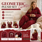 ⏰LAST DAY SALE ONLY ￡23.99!!🔥🍂 Embossed Geometric Plush Set – Timeless Comfort & Effortless Style For Every Occasion