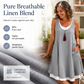 ⏰LAST DAY SALE ONLY ￡13.99!!💃Women's Casual Loose Sleeveless Fake Two Piece Tank Dress