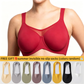 💃 Last Day Special Price £7.99💐Women's Elegant Sheer Full Coverage Plus Size Bra