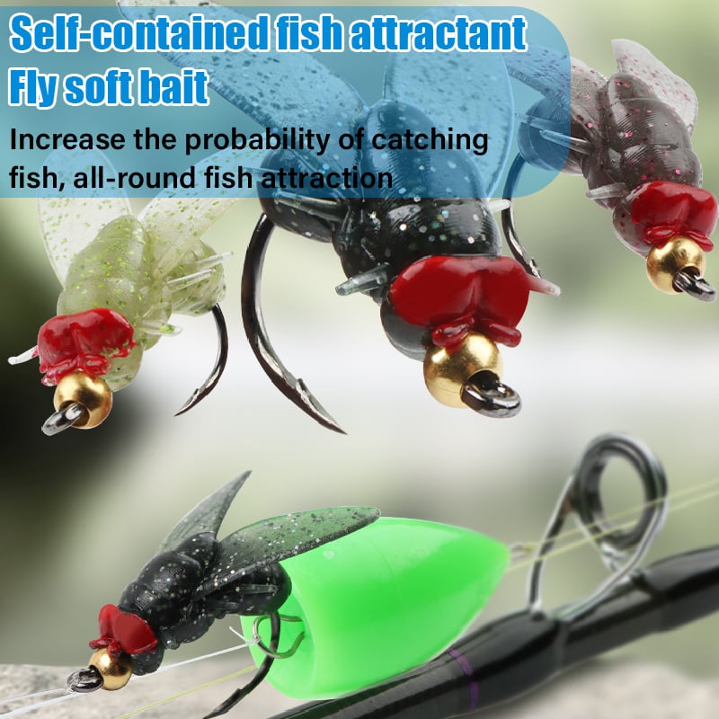 🔥Last Day Promotion 49% OFF🔥 - Simulated Flies Fishing Attractor Bait Hook-3