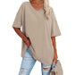 🌷LAST DAY SALE ONLY ￡10.99!!☀️Women's Summer Half Sleeve Casual Loose Fit Cotton Tunic T-shirt