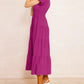 💕LAST DAY SALE 70% OFF💕Womens Puff Short Sleeve V Neck Flowy Tiered Beach A-Line Dresses