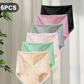 Women's Floral Lace High Waist Hip Lifting Cotton Briefs (3 Pack / 6 Pack)