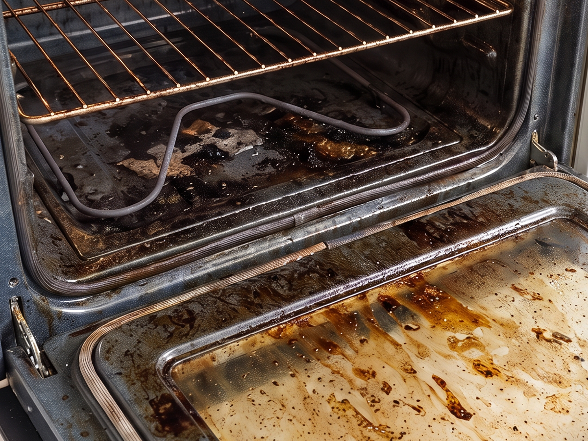 Oven before cleaning