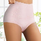 Women's Floral Lace High Waist Hip Lifting Cotton Briefs (3 Pack / 6 Pack)