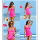 🩱2025 New Type 49% OFF👙Deep V Cross-Back Ruched One-Piece Swimsuit