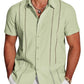 🔥Father's Day Deal: 49% OFF -Men's Cuba Guayabera Exquisite Hollow Embroidered Button Front Shirt
