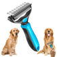 🐾Last Day-BUY 1 GET 1 FREE🏆✂️Dog Grooming Comb UK – Stainless Steel Double-Sided Brush, Universal Detangling & Shedding Tool for Daily Pet Coat Care