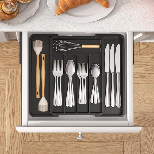 🔥LAST DAY SALE 50% OFF!!🔥Large Silverware Drawer Organizer Expandable Utensil Tray for Kitchen