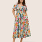 🏖️Summer Hot Sale 70% OFF with FREE GIFT!!💃Éloise™ Women's Square-Neck Floral Midi Dress 🌺 – Smocked Waist, Side Pockets 👜 & Flowy Silhouette | Flattering for All Body Types 💕