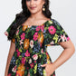 🏖️Summer Hot Sale 70% OFF with FREE GIFT!!💃Éloise™ Women's Square-Neck Floral Midi Dress 🌺 – Smocked Waist, Side Pockets 👜 & Flowy Silhouette | Flattering for All Body Types 💕