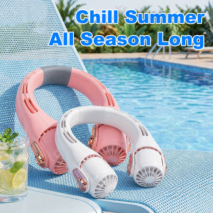 ⏰ FINAL HOURS! Only £13.99! 🏆ChillGo™ 360° Neck Fan – Hands-Free Personal Air Cooler with 18H Battery 🔋 | Ultra-Quiet & Lightweight for Commute 🚇, Office 💼, Travel ✈️ & UK Summer Days ☀️🇬🇧