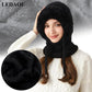 🔔NEW YEAR SALE 50% OFF🔥🔥Women’s Thermal Knit Hood – Fleece-Lined Winter Hat, Neck Warmer & Face Cover Combo