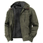 Men's Windproof Outdoor Jacket with Detachable Hood
