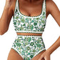 🌊💃LAST DAY SALE: ONLY ￡11.99!!🏖️Women's Bikini Sets Floral Print Whip Stitch 2 Piece Swimsuits