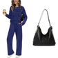 🔥LAST DAY 50% OFF💓Women's Crew Neck Top & Drawstring Pants Set
