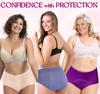 🔥Last Day-Buy 1 Get 3 Packs!!🔥2026 Best-Selling🏆LunaBloom™ High-Waist Leak-Proof Panties ✨Butter-soft, ultra-stretchy & discreetly protective 🍃