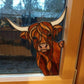 🎄🎅CHRISTMAS LIMITED SALE: ￡7.99!🎁Highland Cow Window Corner Decor🐮