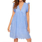 💖Hot Sales 49% OFF💖Women's V-neck Short-sleeved Hollow Lace Dress👗