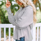 🔥LAST DAY SALE 49% OFF🏆️Mid-length smocked shirt with striped lapel and oversized drawdown sleeves