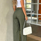 ⏳Last Day Sale Only ￡15.99!!👖 💥  Easy Everyday Comfort | Women's High-Waisted Straight-Leg Pants with Elastic Back