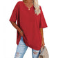 🌷LAST DAY SALE ONLY ￡10.99!!☀️Women's Summer Half Sleeve Casual Loose Fit Cotton Tunic T-shirt
