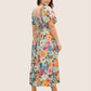 🏖️Summer Hot Sale 70% OFF with FREE GIFT!!💃Éloise™ Women's Square-Neck Floral Midi Dress 🌺 – Smocked Waist, Side Pockets 👜 & Flowy Silhouette | Flattering for All Body Types 💕