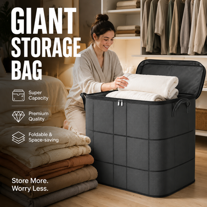 🧺 50% OFF! 🛏️SmartWeave™ Storage Bin – Extra-Large Moving & Closet Organiser with Airtight Zip Seal ✅ Holds 4 Duvets! | Dust-Resistant | Breathable Fabric | Lifetime Warranty 🇬🇧