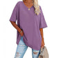 🌷LAST DAY SALE ONLY ￡10.99!!☀️Women's Summer Half Sleeve Casual Loose Fit Cotton Tunic T-shirt