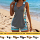 🔥Summer Sale 50% OFF+ FREE Gift🎁Women's Printed Tankini Swimsuit – 2-Piece Tummy Control Set 🌸