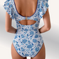 🌸LAST DAY SALE 50% OFF💕Tummy Control Bathing Suit V Neck Shell Stitched SwimSuit