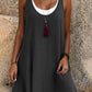 ⏰LAST DAY SALE ONLY ￡13.99!!💃Women's Casual Loose Sleeveless Fake Two Piece Tank Dress