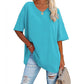 🌷LAST DAY SALE ONLY ￡10.99!!☀️Women's Summer Half Sleeve Casual Loose Fit Cotton Tunic T-shirt