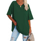 🌷LAST DAY SALE ONLY ￡10.99!!☀️Women's Summer Half Sleeve Casual Loose Fit Cotton Tunic T-shirt