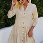 🍂Autumn Sales 49% OFF🔥Women's Button Down 3/4 Sleeve Shirt Dress