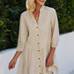 🍂Autumn Sales 49% OFF🔥Women's Button Down 3/4 Sleeve Shirt Dress