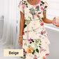 💖SUMMER HOT SALE 49% OFF🎁Multi-plant Floral Print Cascade Dress